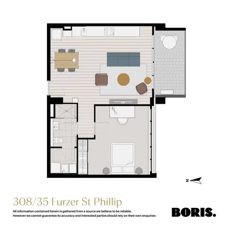 Floorplan of Homely apartment listing, 308/35 Furzer Street, Phillip ACT 2606