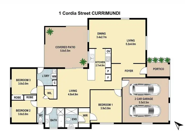 Floorplan of Homely house listing, 1 Cordia Street, Currimundi QLD 4551