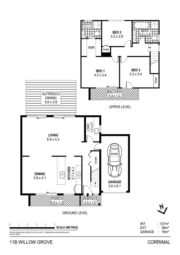Floorplan of Homely semi-detached listing, 11B Willow Grove, Corrimal NSW 2518