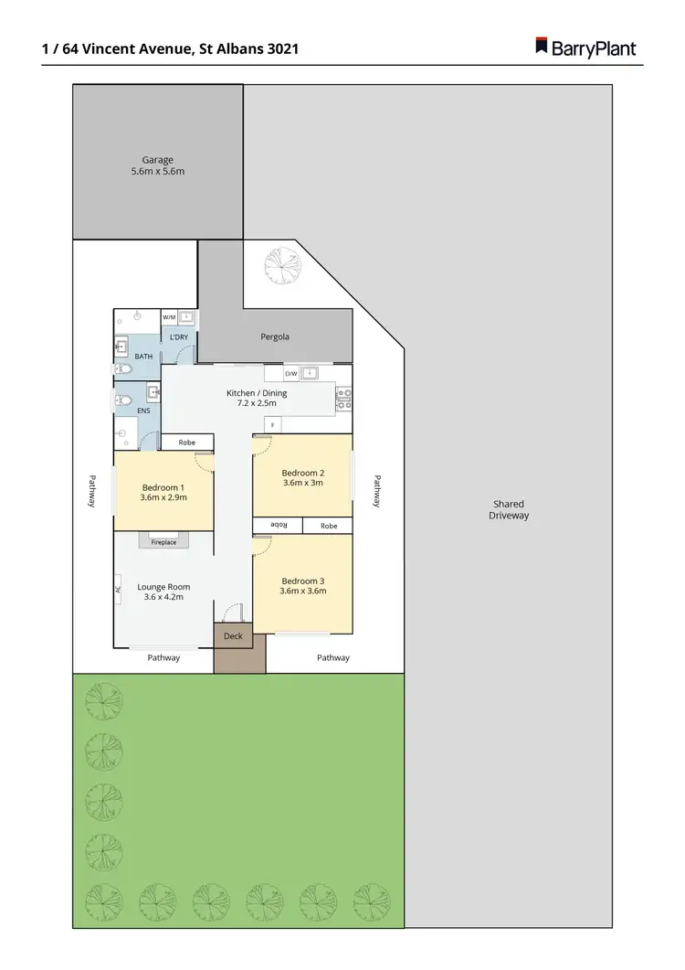Floorplan of Homely unit listing, 1/64 Vincent Avenue, St Albans VIC 3021