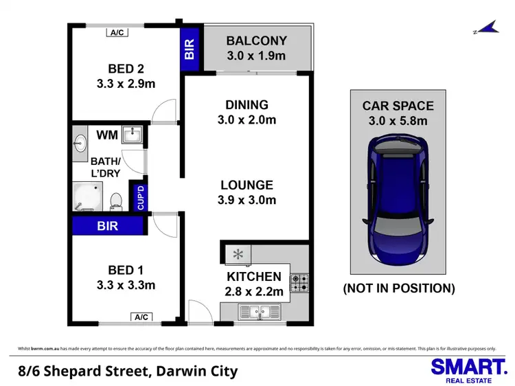 Floorplan of Homely apartment listing, 8/6 Shepherd Street, Darwin City NT 800