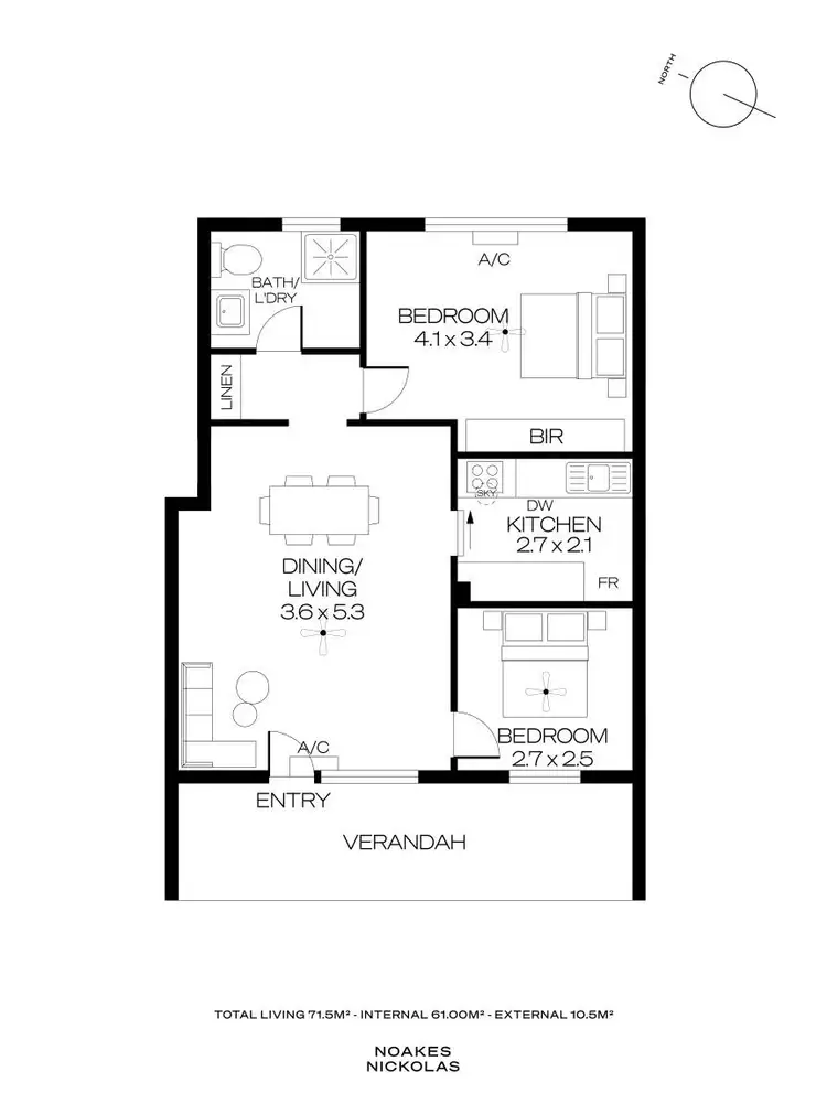Floorplan of Homely unit listing, 2/21 Moorhouse Avenue, Myrtle Bank SA 5064