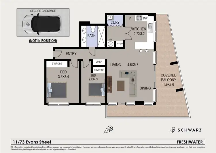 Floorplan of Homely apartment listing, 11/73 Evans Street, Freshwater NSW 2096