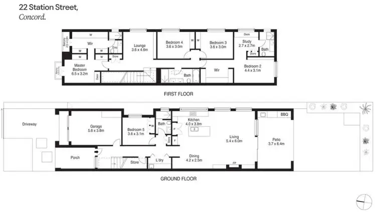 Floorplan of Homely semi-detached listing, 22A Station Street, Concord NSW 2137