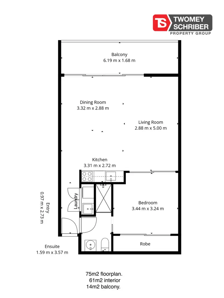 Floorplan of Homely unit listing, 504/1 Marlin Parade, Cairns City QLD 4870