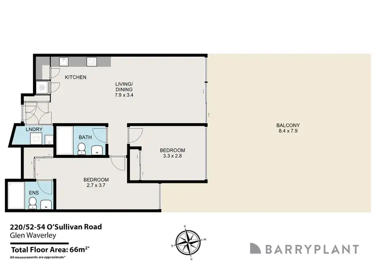 Floorplan of Homely apartment listing, 220/52-54 O'Sullivan Road, Glen Waverley VIC 3150