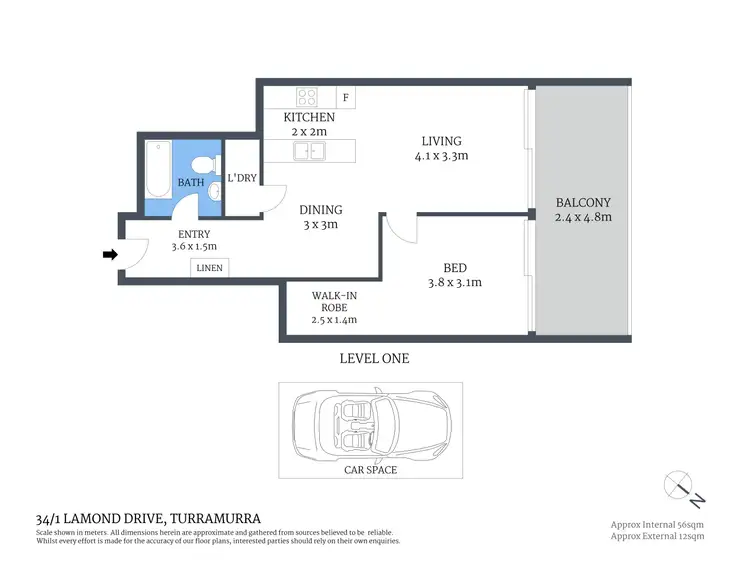 Floorplan of Homely apartment listing, 34/1 Lamond Drive, Turramurra NSW 2074