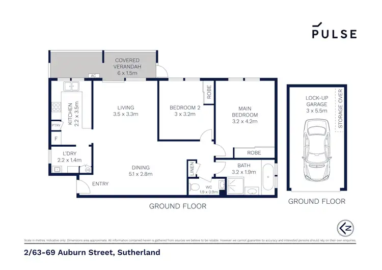 Floorplan of Homely unit listing, 2/63-69 Auburn Street, Sutherland NSW 2232