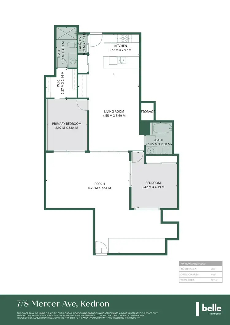 Floorplan of Homely unit listing, 7/8 Mercer Avenue, Kedron QLD 4031