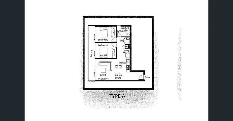 Floorplan of Homely apartment listing, 202/432 Geelong Road, West Footscray VIC 3012