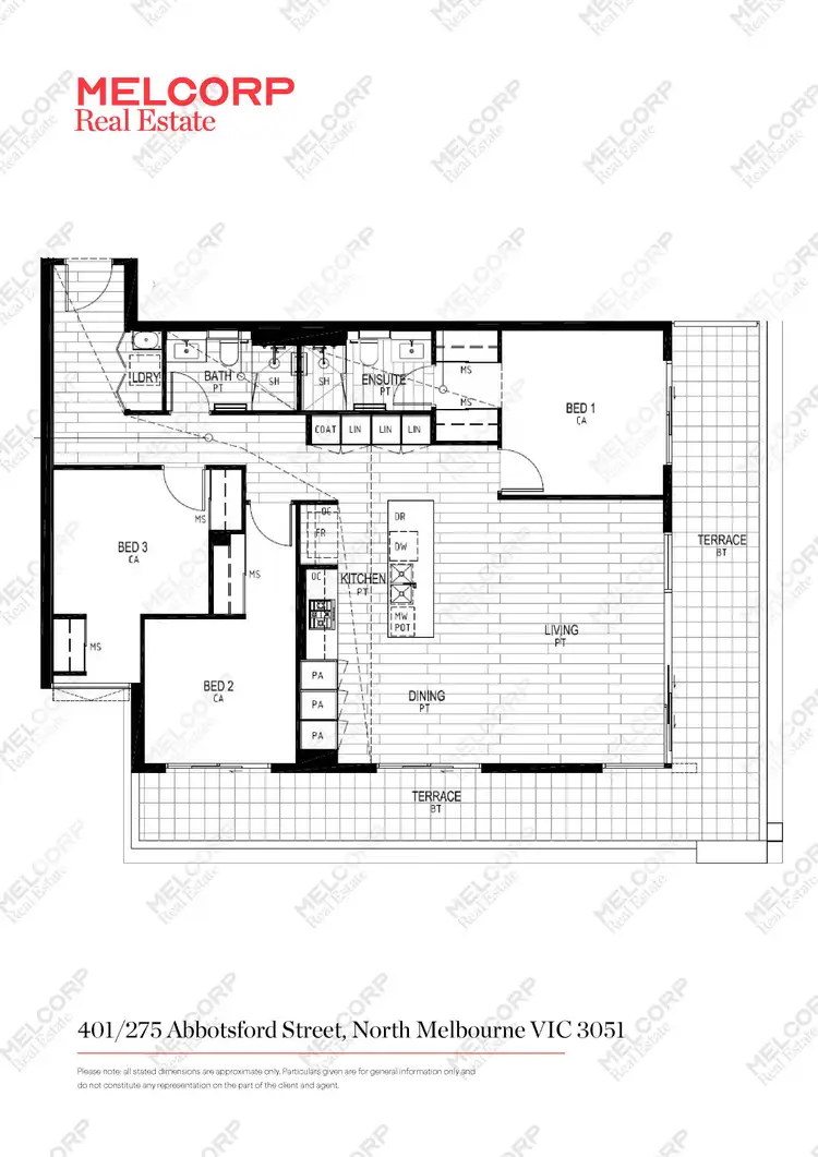 Floorplan of Homely apartment listing, 401/275 Abbotsford Street, North Melbourne VIC 3051
