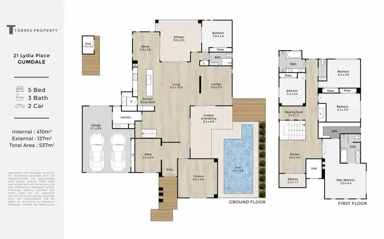 Floorplan of Homely house listing, 21 Lydia Place, Gumdale QLD 4154