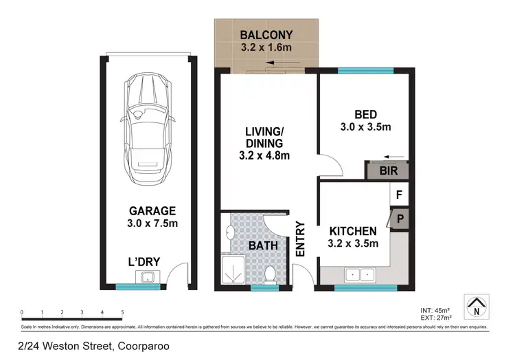 Floorplan of Homely unit listing, 2/24 Weston Street, Coorparoo QLD 4151