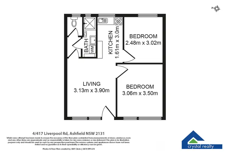 Floorplan of Homely unit listing, 4/417 Liverpool Road, Ashfield NSW 2131