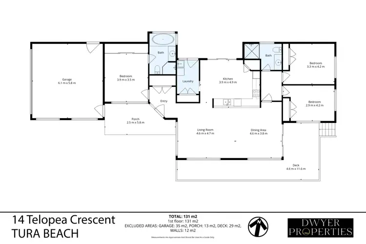 Floorplan of Homely house listing, 14 Telopea Crescent, Tura Beach NSW 2548