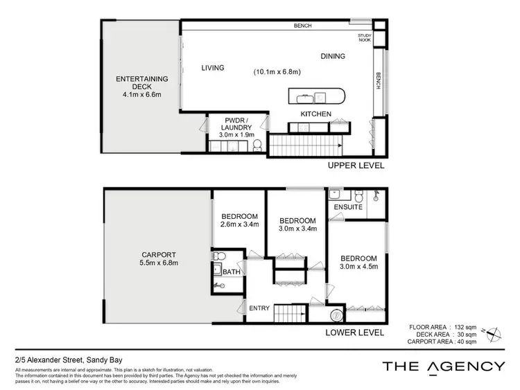 Floorplan of Homely house listing, 2 & 3/5 Alexander Street, Sandy Bay TAS 7005
