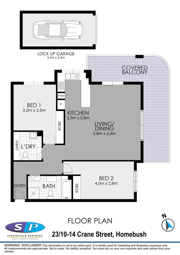 Floorplan of Homely apartment listing, 23/10-14 Crane Street, Homebush NSW 2140