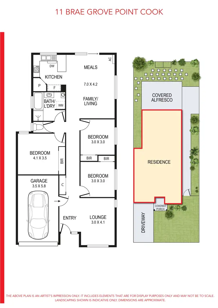 Floorplan of Homely house listing, 11 Brae Grove, Point Cook VIC 3030