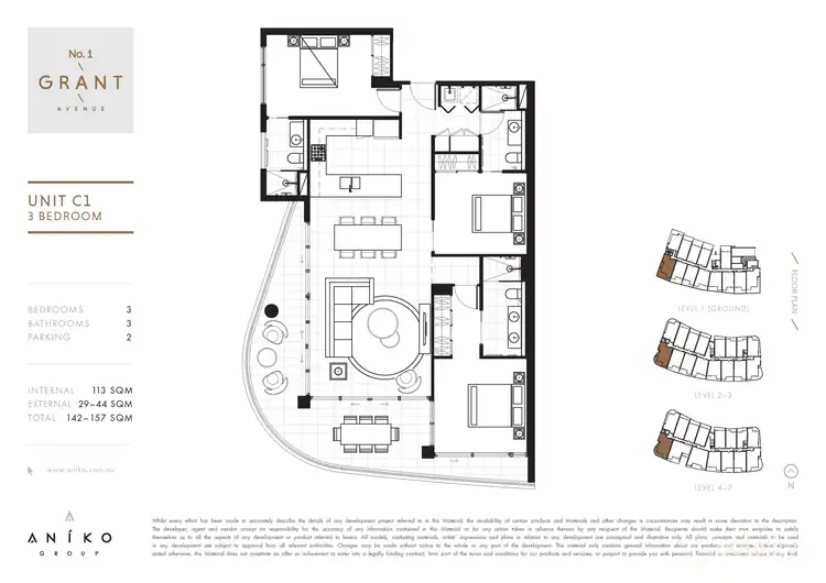 Floorplan of Homely apartment listing, 1201/1 Grant Avenue, Hope Island QLD 4212