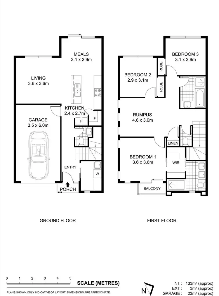 Floorplan of Homely townhouse listing, 133 Gisborne Road, Darley VIC 3340