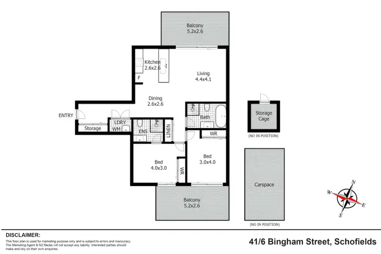 Floorplan of Homely apartment listing, 41/6 Bingham Street, Schofields NSW 2762