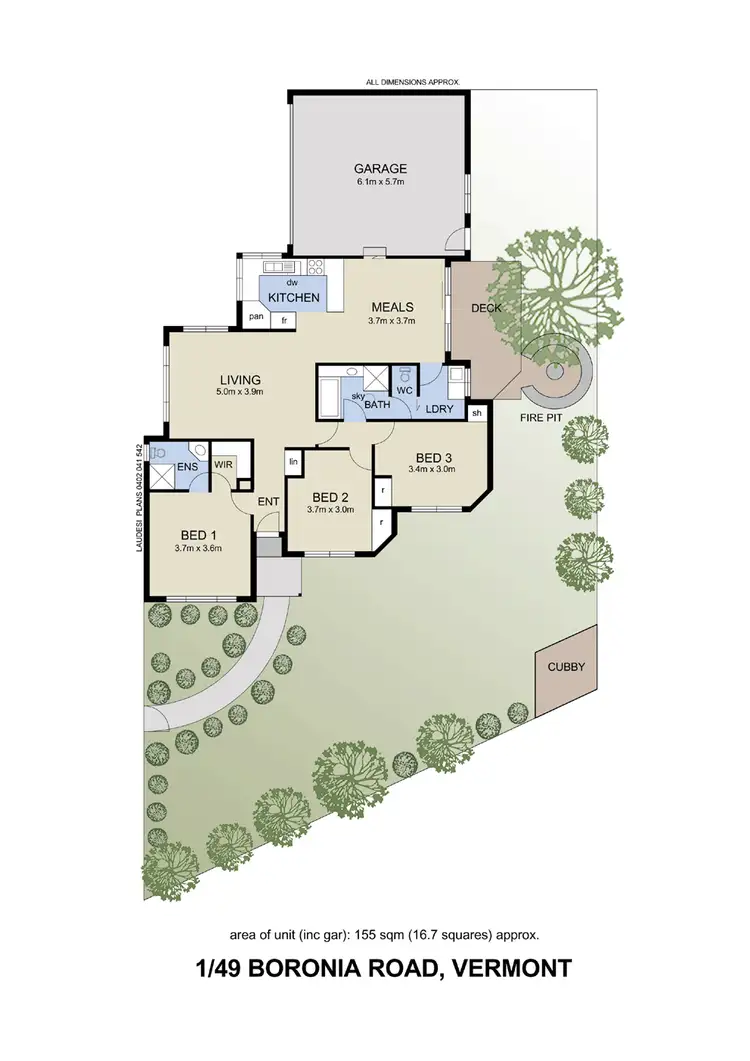Floorplan of Homely unit listing, 1/49 Boronia Road, Vermont VIC 3133
