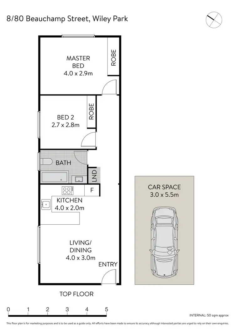 Floorplan of Homely unit listing, 8/80 Beauchamp Street, Wiley Park NSW 2195