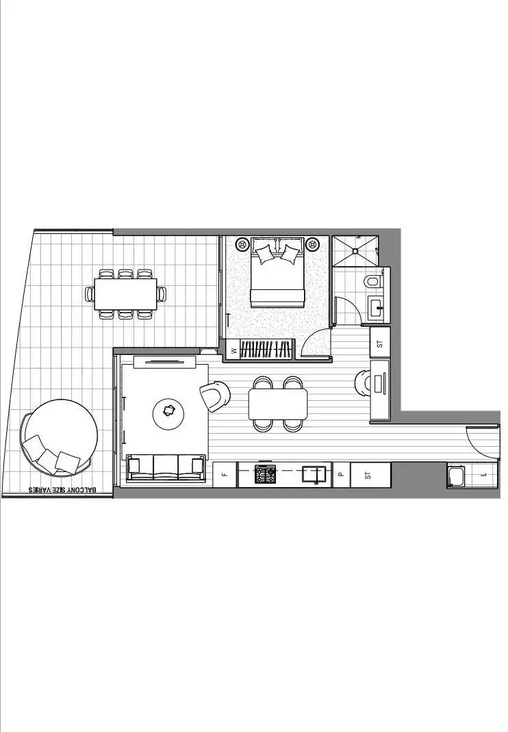 Floorplan of Homely apartment listing, 802/500 Pacific Highway, St Leonards NSW 2065