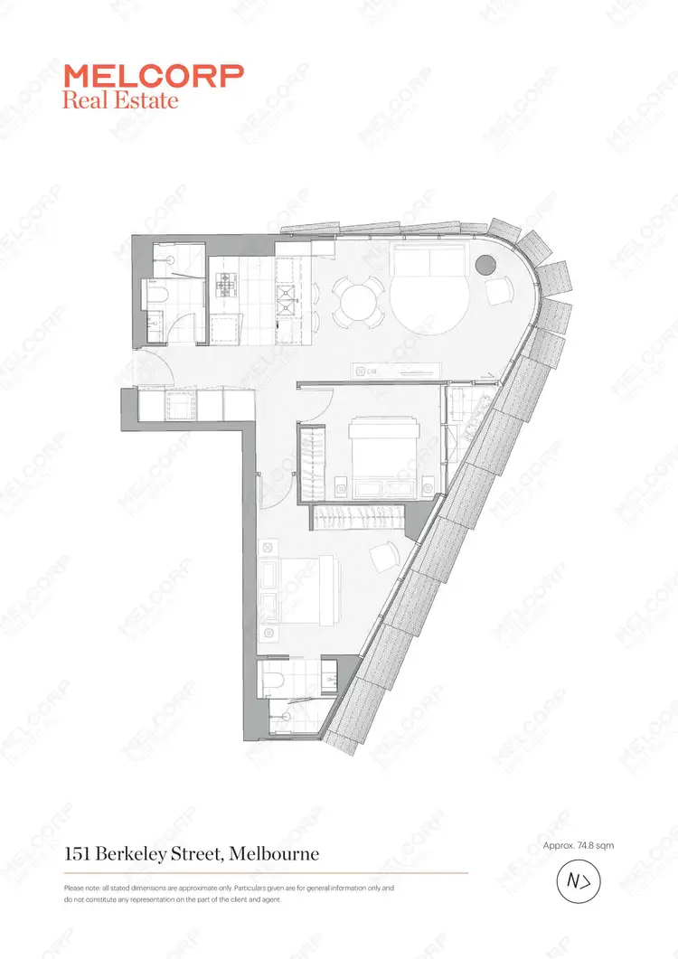 Floorplan of Homely apartment listing, 805/151 Berkeley Street, Melbourne VIC 3000