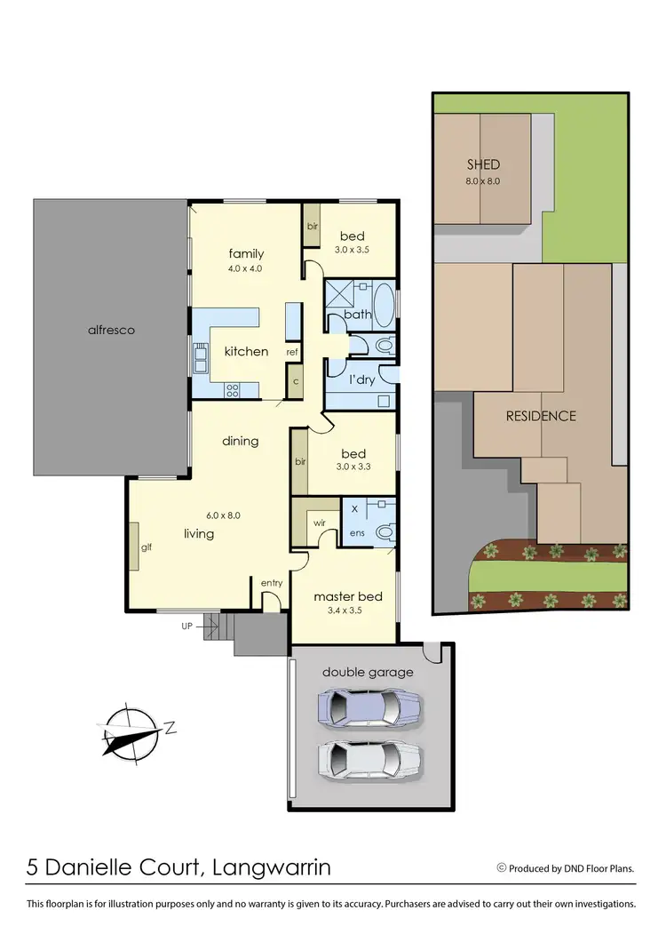 Floorplan of Homely house listing, 5 Danielle Court, Langwarrin VIC 3910
