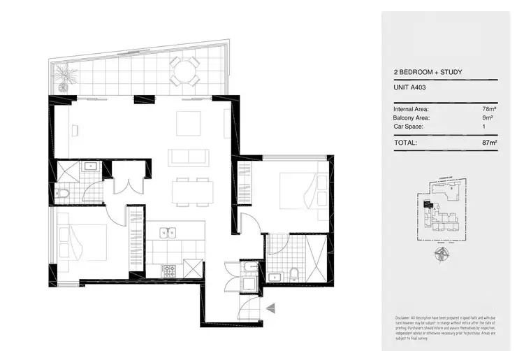 Floorplan of Homely apartment listing, A403/17-23 Merriwa Street, Gordon NSW 2072