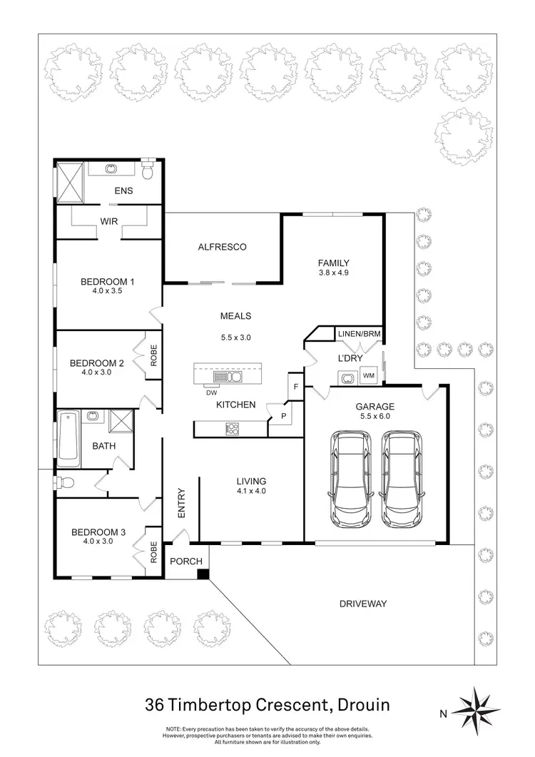 Floorplan of Homely house listing, 36 Timbertop Crescent, Drouin VIC 3818