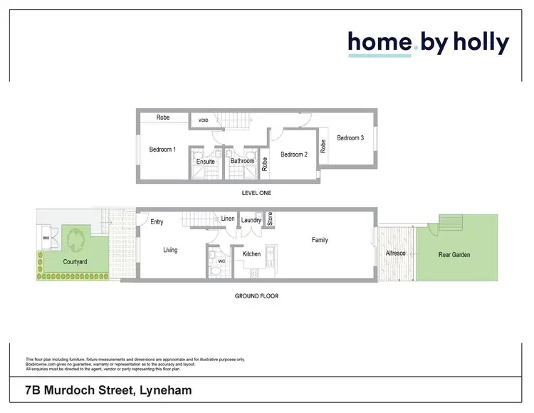 Floorplan of Homely townhouse listing, 7b Murdoch Street, Lyneham ACT 2602