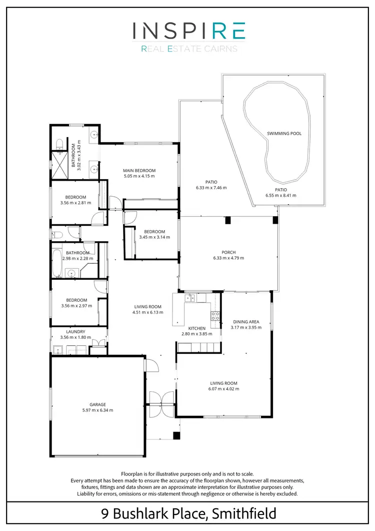 Floorplan of Homely house listing, 9 Bushlark Place, Smithfield QLD 4878