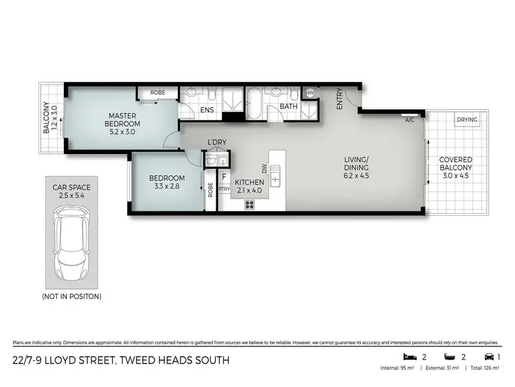 Floorplan of Homely apartment listing, 22/7-9 Lloyd Street, Tweed Heads South NSW 2486