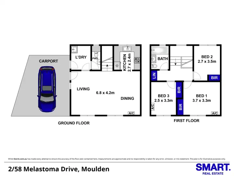 Floorplan of Homely unit listing, 2/58 Melastoma Drive, Moulden NT 830