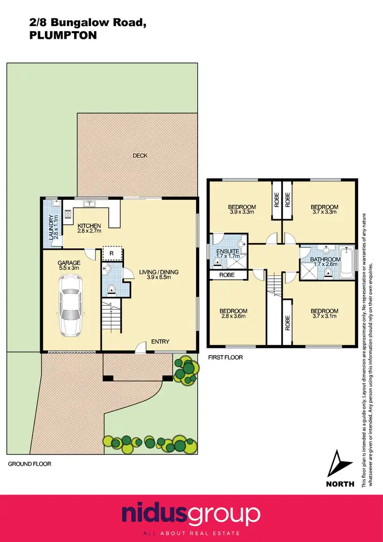 Floorplan of Homely townhouse listing, 2/8 Bungalow Road, Plumpton NSW 2761