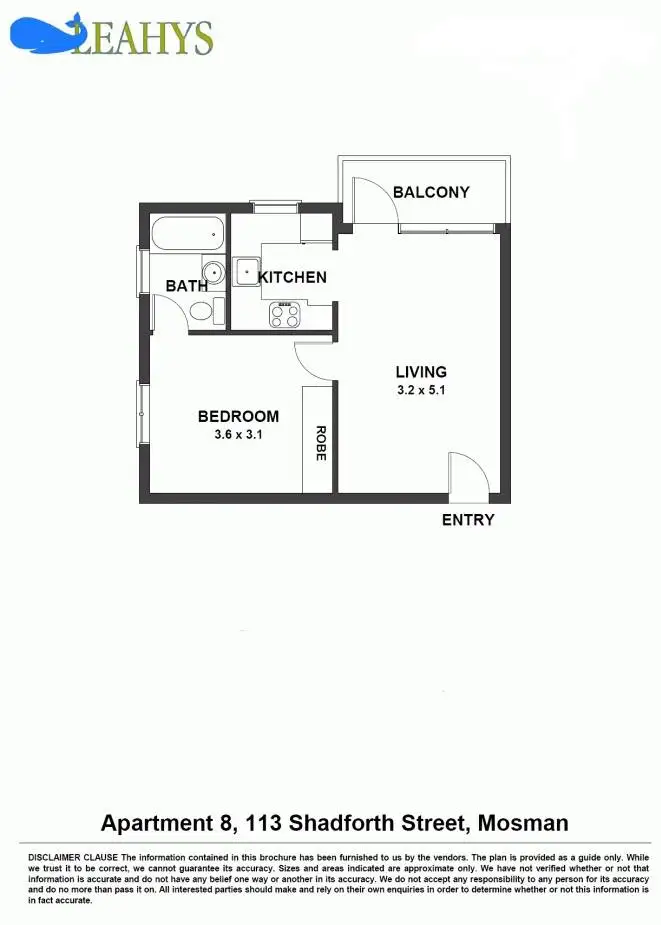 Floorplan of Homely apartment listing, 8/113 Shadforth Street, Mosman NSW 2088