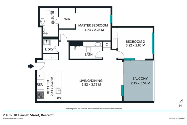 Floorplan of Homely apartment listing, 2.402/18 Hannah Street, Beecroft NSW 2119