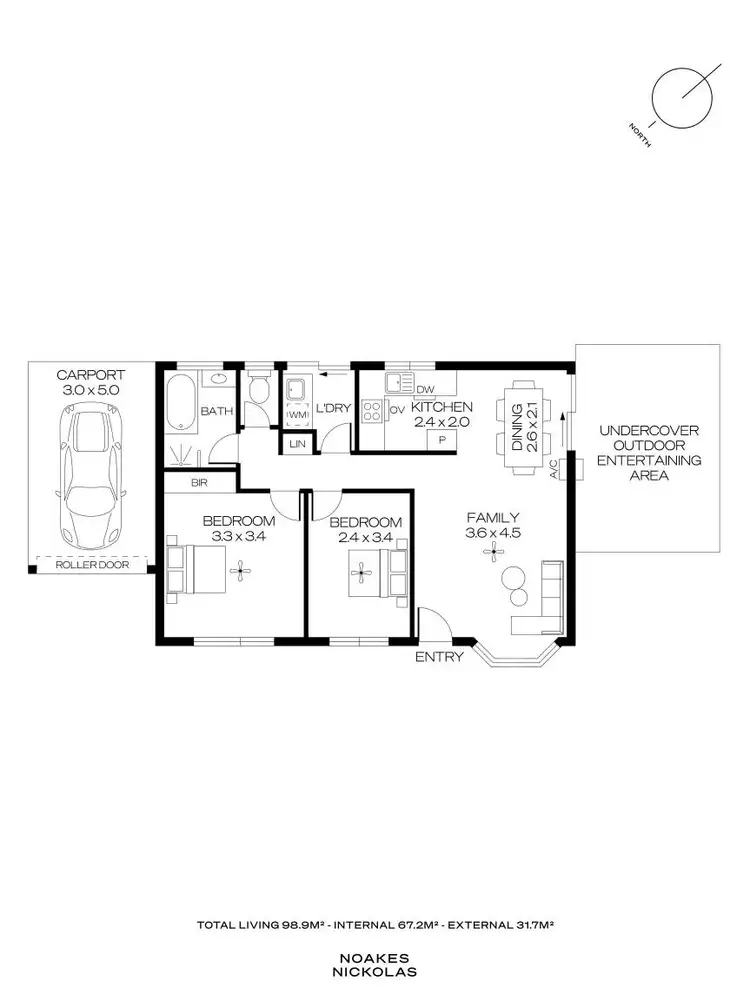 Floorplan of Homely unit listing, 2/1160 North East Road, St Agnes SA 5097