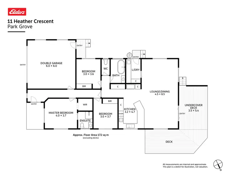 Floorplan of Homely house listing, 11 Heather Crescent, Park Grove TAS 7320