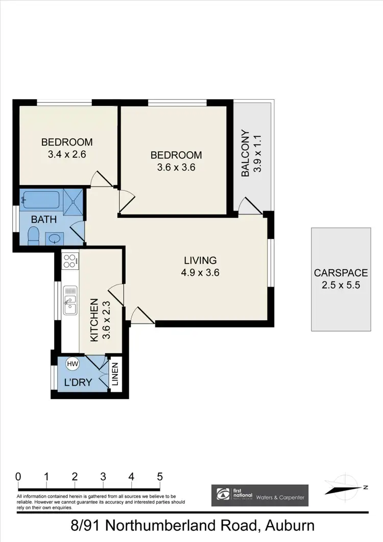 Floorplan of Homely unit listing, 8/91 Northumberland Road, Auburn NSW 2144