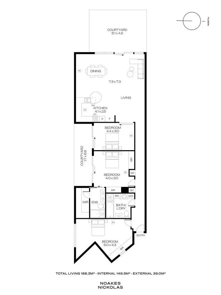 Floorplan of Homely apartment listing, 2/10 Moseley Street, Glenelg SA 5045