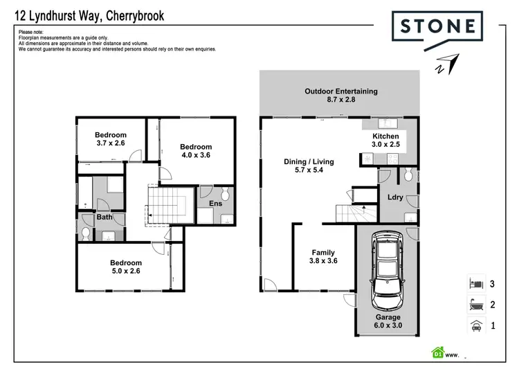 Floorplan of Homely townhouse listing, 12 Lyndhurst Way, Cherrybrook NSW 2126
