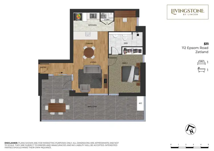 Floorplan of Homely apartment listing, 511/112 Epsom Road, Zetland NSW 2017