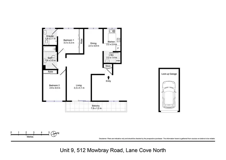 Floorplan of Homely apartment listing, 9/512 Mowbray Road, Lane Cove NSW 2066
