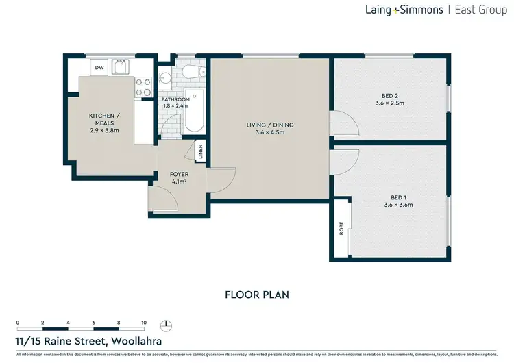 Floorplan of Homely apartment listing, 11/15 Raine Street, Woollahra NSW 2025