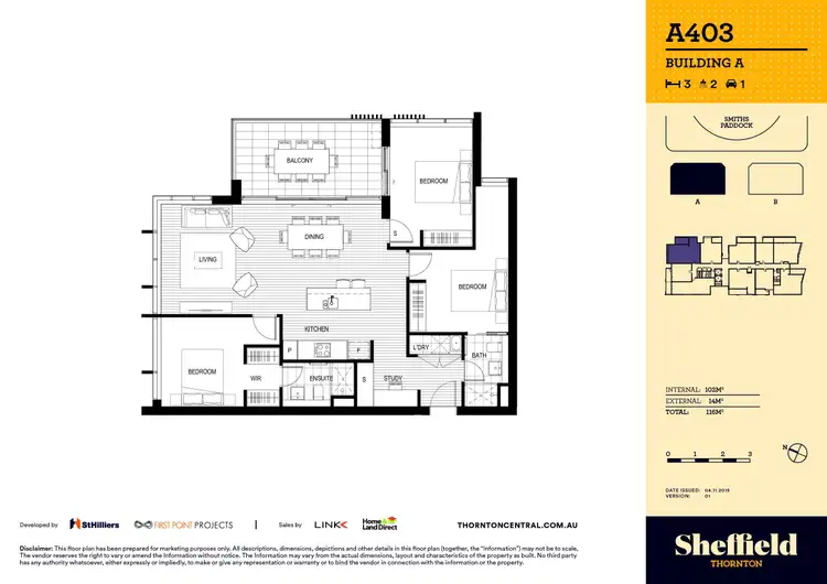 Floorplan of Homely apartment listing, 403/8 Aviators Way, Penrith NSW 2750