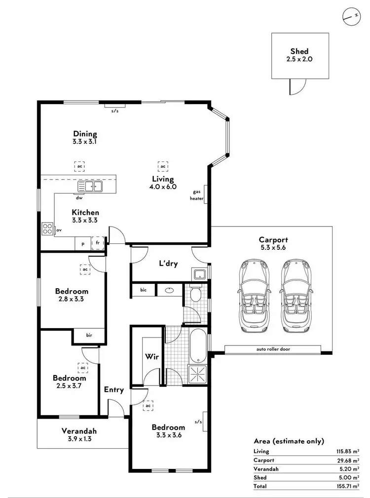 Floorplan of Homely house listing, 4/3-5 Sophie Lane, Pooraka SA 5095