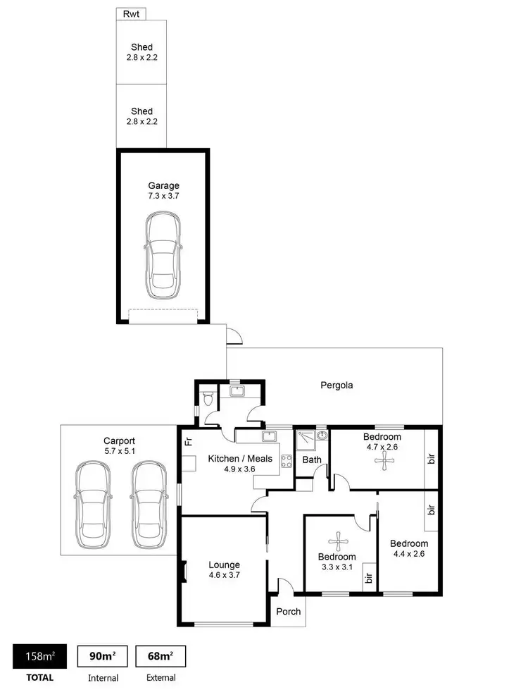 Floorplan of Homely house listing, 380 Hampstead Road, Clearview SA 5085